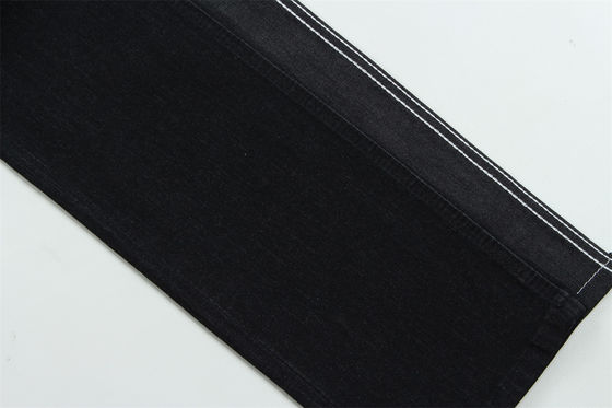 गहरे काले रंग उच्च खिंचाव स्लैब डेनिम कपड़े बच्चों और महिलाओं के लिए जींस