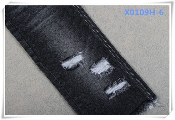 जीन्स के लिए बॉयफ्रेंड स्टाइल 100% कॉटन डेनिम फैब्रिक काला रंग