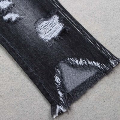 9.8 औंस सल्फर ब्लैक वेरप स्लैब डेनिम कपड़े 100% कपास desizing जींस कपड़े