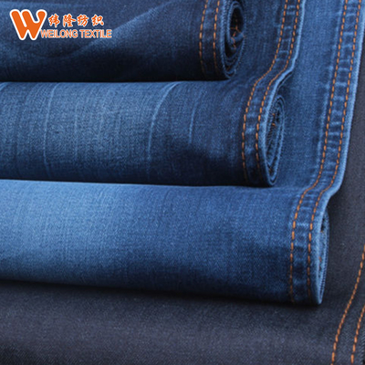महिला पैंट के लिए मर्सराइजिंग 56 ''चौड़ाई 11.3oz स्ट्रेच डेनिम फैब्रिक