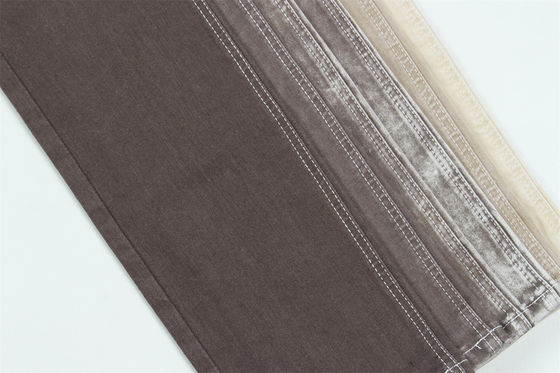 अच्छा दाम ब्राउन रंग 10 एक बार उच्च खिंचाव स्लैब डेनिम कपड़े महिला जींस के लिए ऑनलाइन