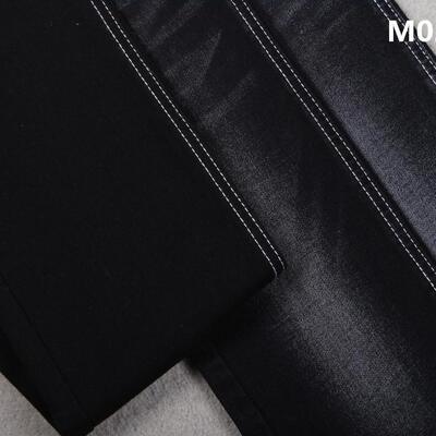 अच्छा दाम जेट ब्लैक ब्लैक 10.5 औंस कपास स्लब स्ट्रेच डेनिम जींस कपड़े ऑनलाइन