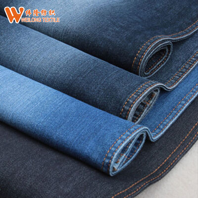 अच्छा दाम Warp Slub Effect Cotton/poly Elastane Girls Jeans डेनिम कपड़े ऑनलाइन