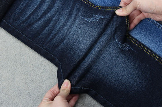 अच्छा दाम इंडिगो ब्लू क्रॉसहैच डेनिम कपड़े स्लब फुल स्ट्रेच 10.3 एक बार जींस सामग्री ऑनलाइन